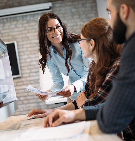 Benly's Enterprises team collaborating on property management